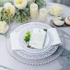 imageWDF 300PCS White and Gold Plates  Wedding Plastic Dinnerware Set for 50 Guests Include 50 Dinner ampamp 50 Cake Plates 50 Cutlery 50 Cups for Wedding Birthday PartySilver
