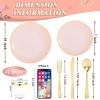 imageWDF 300PCS White and Gold Plates  Wedding Plastic Dinnerware Set for 50 Guests Include 50 Dinner ampamp 50 Cake Plates 50 Cutlery 50 Cups for Wedding Birthday PartyPink and Gold