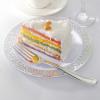 imageWDF 300PCS White and Gold Plates  Wedding Plastic Dinnerware Set for 50 Guests Include 50 Dinner ampamp 50 Cake Plates 50 Cutlery 50 Cups for Wedding Birthday PartySilver