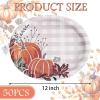 imageWDF 50Pack Christmas Paper Plates  10quotx12quot Christmas Tree Plates Christmas Oval Paper Checkered Plates  Dinner Size Large Disposable Platter Heavy Duty for Happy Christmas ServingLattice