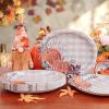 imageWDF 50Pack Christmas Paper Plates  10quotx12quot Christmas Tree Plates Christmas Oval Paper Checkered Plates  Dinner Size Large Disposable Platter Heavy Duty for Happy Christmas ServingLattice