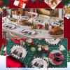 imageWDF 50Pack Christmas Paper Plates  10quotx12quot Christmas Tree Plates Christmas Oval Paper Checkered Plates  Dinner Size Large Disposable Platter Heavy Duty for Happy Christmas ServingBlack Lattice