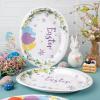 imageWDF 50Pack Christmas Paper Plates  10quotx12quot Christmas Tree Plates Christmas Oval Paper Checkered Plates  Dinner Size Large Disposable Platter Heavy Duty for Happy Christmas ServingEaster Eggs