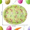 imageWDF 50Pack Christmas Paper Plates  10quotx12quot Christmas Tree Plates Christmas Oval Paper Checkered Plates  Dinner Size Large Disposable Platter Heavy Duty for Happy Christmas ServingGreen