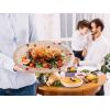 imageWDF 50Pack Christmas Paper Plates  10quotx12quot Christmas Tree Plates Christmas Oval Paper Checkered Plates  Dinner Size Large Disposable Platter Heavy Duty for Happy Christmas ServingTurkey