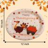 imageWDF 50Pack Christmas Paper Plates  10quotx12quot Christmas Tree Plates Christmas Oval Paper Checkered Plates  Dinner Size Large Disposable Platter Heavy Duty for Happy Christmas ServingTurkey