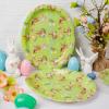 imageWDF 50Pack Christmas Paper Plates  10quotx12quot Christmas Tree Plates Christmas Oval Paper Checkered Plates  Dinner Size Large Disposable Platter Heavy Duty for Happy Christmas ServingGreen