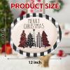 imageWDF 50Pack Christmas Paper Plates  10quotx12quot Christmas Tree Plates Christmas Oval Paper Checkered Plates  Dinner Size Large Disposable Platter Heavy Duty for Happy Christmas ServingBlack Lattice