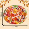 imageWDF 50Pack Christmas Paper Plates  10quotx12quot Christmas Tree Plates Christmas Oval Paper Checkered Plates  Dinner Size Large Disposable Platter Heavy Duty for Happy Christmas ServingMaple