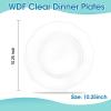 imageWDF 60pcs Clear Plastic Dessert Plates Disposable 75inch Small Disposable Clear CakeAppetizerDessert Plastic Plates for Wedding PartyClear
