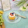 imageWDF 60pcs Clear Plastic Dessert Plates Disposable 75inch Small Disposable Clear CakeAppetizerDessert Plastic Plates for Wedding PartyClear