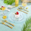 imageWDF 60pcs Clear Plastic Dessert Plates Disposable 75inch Small Disposable Clear CakeAppetizerDessert Plastic Plates for Wedding PartyClear
