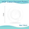 imageWDF 60pcs Clear Plastic Dessert Plates Disposable 75inch Small Disposable Clear CakeAppetizerDessert Plastic Plates for Wedding PartyClear