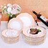 imageWDF 60pcs Clear Plastic Dessert Plates Disposable 75inch Small Disposable Clear CakeAppetizerDessert Plastic Plates for Wedding PartyPink