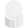imageWDF 60pcs Clear Plastic Dessert Plates Disposable 75inch Small Disposable Clear CakeAppetizerDessert Plastic Plates for Wedding PartyWhite