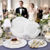 imageWDF 60pcs Clear Plastic Dessert Plates Disposable 75inch Small Disposable Clear CakeAppetizerDessert Plastic Plates for Wedding PartyWhite