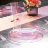 imageWDF Rose Gold Pink Plastic Plates with Pink Plastic Silverware include 40 Dinner ampamp Salad Plates 40Forks 40 Knives 40 Spoons for WeddingPartyRose Gold Glitter