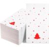 imageWDF 100Pack Gold Christmas Napkins Disposable  3ply Christmas Tree Paper Napkins Premium Quality Disposable Gold Napkins Party Dinner Napkins for Christmas Tableware DecorRed Tree