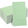 imageWDF 150Pack Baby Blue Paper Checkered Napkins  3 Ply Disposable Blue and White Gingham Napkins Guest Dinner Napkins Paper for Bathroom Picnic BBQ Birthday GraduationGreen Gingham  150PCS