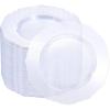 imageWDF 60pcs Clear Plastic Dessert Plates Disposable 75inch Small Disposable Clear CakeAppetizerDessert Plastic Plates for Wedding PartyClear
