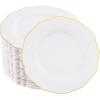 imageWDF 60pcs Clear Plastic Dessert Plates Disposable 75inch Small Disposable Clear CakeAppetizerDessert Plastic Plates for Wedding PartyWhite and Gold