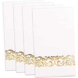 imageWDF 100Pack Pink Napkins Disposable3ply Pink Paper Napkins Gold Rim Premium QualityNapkins for Bridal ampamp Baby Shower WeddingWhite and Gold  150PCS