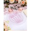 imageWDF 200pcs White Plastic Plates Disposable  Heavy Duty Plastic Plates for Party  Include 100 x 10quot Dinner Plate and 100 x 7quot DessertCake Plate  Ideal for WeddingsPartiesEventsPink
