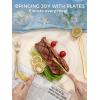 imageWDF 200pcs White Plastic Plates Disposable  Heavy Duty Plastic Plates for Party  Include 100 x 10quot Dinner Plate and 100 x 7quot DessertCake Plate  Ideal for WeddingsPartiesEventsClear