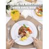imageWDF 200pcs White Plastic Plates Disposable  Heavy Duty Plastic Plates for Party  Include 100 x 10quot Dinner Plate and 100 x 7quot DessertCake Plate  Ideal for WeddingsPartiesEventsWhite