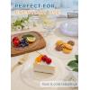 imageWDF 200pcs White Plastic Plates Disposable  Heavy Duty Plastic Plates for Party  Include 100 x 10quot Dinner Plate and 100 x 7quot DessertCake Plate  Ideal for WeddingsPartiesEventsClear
