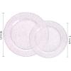 imageWDF 200pcs White Plastic Plates Disposable  Heavy Duty Plastic Plates for Party  Include 100 x 10quot Dinner Plate and 100 x 7quot DessertCake Plate  Ideal for WeddingsPartiesEventsPink