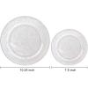 imageWDF 200pcs White Plastic Plates Disposable  Heavy Duty Plastic Plates for Party  Include 100 x 10quot Dinner Plate and 100 x 7quot DessertCake Plate  Ideal for WeddingsPartiesEventsSilver Glitter