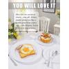 imageWDF 200pcs White Plastic Plates Disposable  Heavy Duty Plastic Plates for Party  Include 100 x 10quot Dinner Plate and 100 x 7quot DessertCake Plate  Ideal for WeddingsPartiesEventsWhite