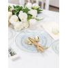 imageWDF 200pcs White Plastic Plates Disposable  Heavy Duty Plastic Plates for Party  Include 100 x 10quot Dinner Plate and 100 x 7quot DessertCake Plate  Ideal for WeddingsPartiesEventsBlue