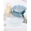imageWDF 200pcs White Plastic Plates Disposable  Heavy Duty Plastic Plates for Party  Include 100 x 10quot Dinner Plate and 100 x 7quot DessertCake Plate  Ideal for WeddingsPartiesEventsBlue