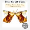 imageWDF 150pcs Gold Plastic Plates with Disposable Plastic Silverware 200 Pack Gold Plastic Cups