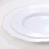 imageWDF 150pcs Gold Plastic Plates with Disposable Plastic Silverware100pcs Gold Plastic Plates