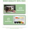 imageWDF 25 Pack Small Meal Prep Containers 3 Compartments with Lids  Disposable Snack Box Container  Disposable Bento Boxes  Reusable Travel Lunch Boxes for HalloweenOfficePicnicMicrowave Safe25