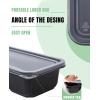 imageWDF 25 Pack Small Meal Prep Containers 3 Compartments with Lids  Disposable Snack Box Container  Disposable Bento Boxes  Reusable Travel Lunch Boxes for HalloweenOfficePicnicMicrowave Safe25