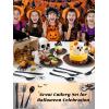imageWDF 380PCS Black Plastic Plates and Silverware