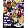 imageWDF 60Pieces Halloween Plates Disposable Plastic 180 Pieces Black Plastic Silverware