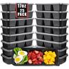 imageWDF 25 Pack Small Meal Prep Containers 3 Compartments with Lids  Disposable Snack Box Container  Disposable Bento Boxes  Reusable Travel Lunch Boxes for HalloweenOfficePicnicMicrowave Safe25