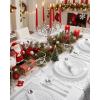 image175 Pieces Christmas Plastic Plates  Red Plastic Plates with Gold Rim Include 25 Dinner Plate 10 25 Dessert Plate 7 25 gold Cups 9 OZ 25 Pre Rolled Napkins for ChristmasPartyWhite and Silver