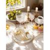 image175 Pieces Christmas Plastic Plates  Red Plastic Plates with Gold Rim Include 25 Dinner Plate 10 25 Dessert Plate 7 25 gold Cups 9 OZ 25 Pre Rolled Napkins for ChristmasPartyWhite and Gold