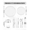 image175 Pieces Christmas Plastic Plates  Red Plastic Plates with Gold Rim Include 25 Dinner Plate 10 25 Dessert Plate 7 25 gold Cups 9 OZ 25 Pre Rolled Napkins for ChristmasPartyWhite and Silver