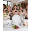 imageWDF 175Pcs Green Plastic Plates  Green Plates Disposable with Gold Rim  Christmas Plastic Plate  Fancy Disposable Dinnerware Sets 25 Guests Ideal for ChristmasPartyWeddingWhite and Silver