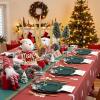 imageWDF 175Pcs Green Plastic Plates  Green Plates Disposable with Gold Rim  Christmas Plastic Plate  Fancy Disposable Dinnerware Sets 25 Guests Ideal for ChristmasPartyWeddingGreen