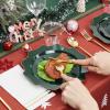 imageWDF 175Pcs Green Plastic Plates  Green Plates Disposable with Gold Rim  Christmas Plastic Plate  Fancy Disposable Dinnerware Sets 25 Guests Ideal for ChristmasPartyWeddingGreen