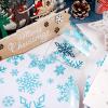 imageWDF 175Pcs Green Plastic Plates  Green Plates Disposable with Gold Rim  Christmas Plastic Plate  Fancy Disposable Dinnerware Sets 25 Guests Ideal for ChristmasPartyWeddingBlue Snowflakes