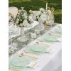 imageWDF 175Pcs Green Plastic Plates  Green Plates Disposable with Gold Rim  Christmas Plastic Plate  Fancy Disposable Dinnerware Sets 25 Guests Ideal for ChristmasPartyWeddingSage Green